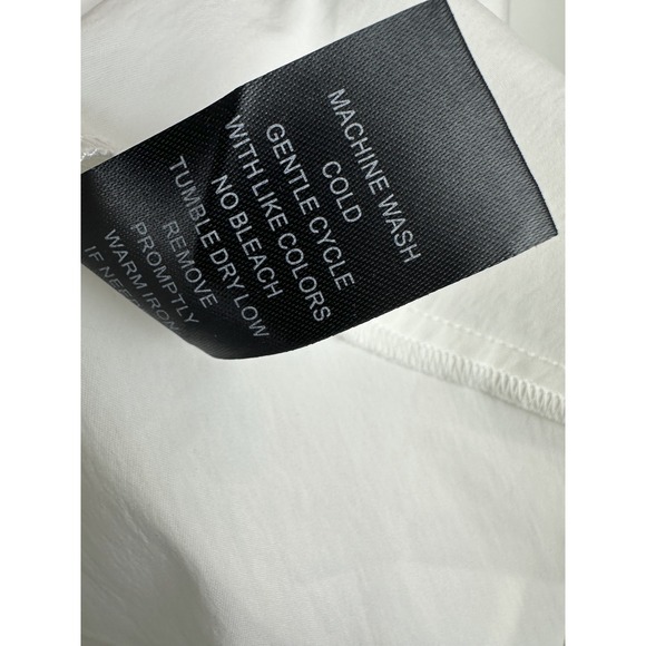 Stella Carakasi Showstopper Shirt White Button up Tunic Blouse Pleated Pocket XS - Picture 8 of 16